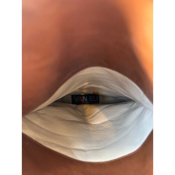 Vintage 80s Vaneli Slouchy Belted Slouchy Boots Brown Leather Women's 7.5 Boho - Picture 13 of 13